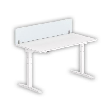 Cloisonnette pour bureau L. 160 gris/alu - Shopdeschefs