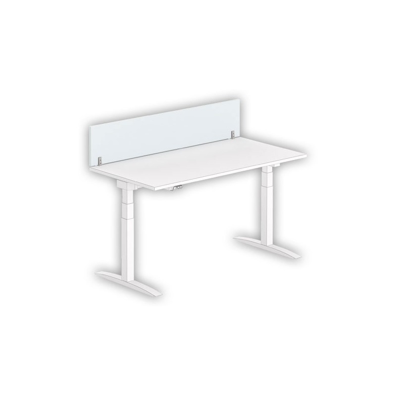 Cloisonnette pour bureau L. 160 gris/alu - Shopdeschefs