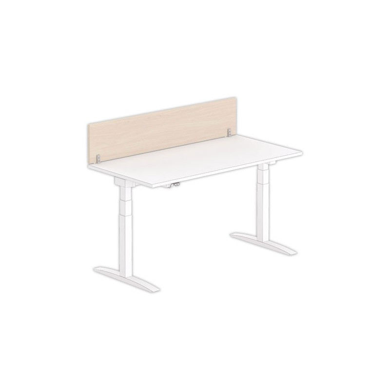 Cloisonnette pour bureau L. 160 acaciaclair/alu - Shopdeschefs