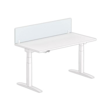 Cloisonnette pour bureau L. 160 gris/blanc - Shopdeschefs