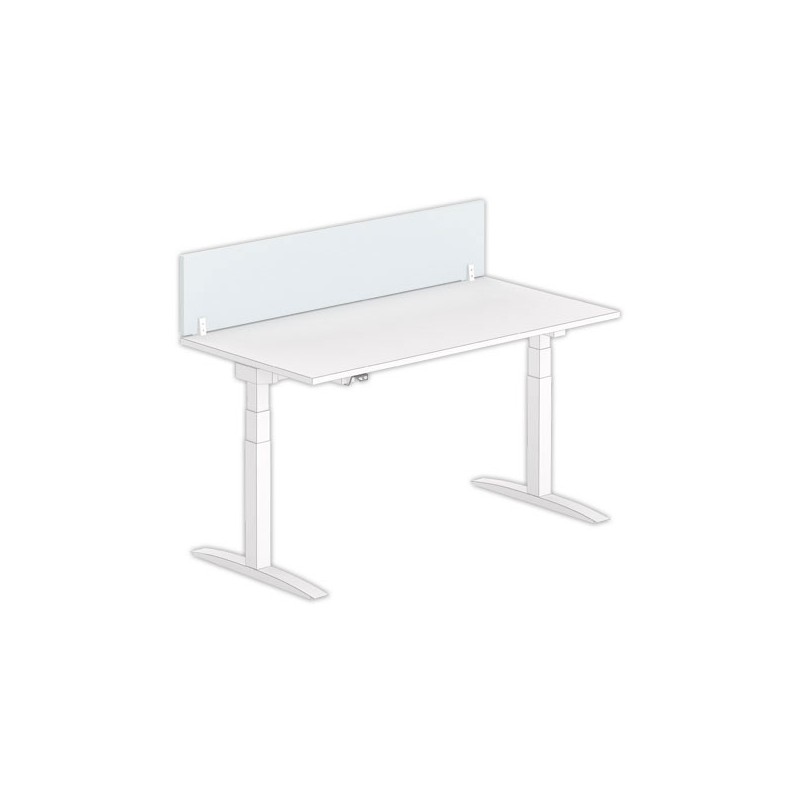 Cloisonnette pour bureau L. 160 gris/blanc - Shopdeschefs