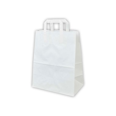 Sacs kraft blanc fond 170 x 260 x H 250 mm OK contact alim x250 - Shopdeschefs