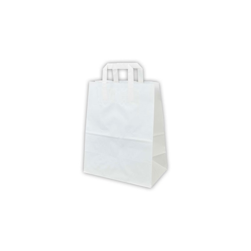 Sacs kraft blanc fond 170 x 260 x H 250 mm OK contact alim x250 - Shopdeschefs
