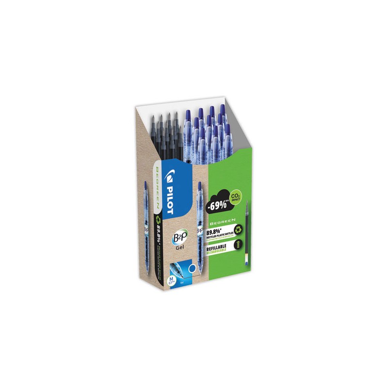 Stylos bille gel rétractable PILOT pointe moyenne x10 - Pilot