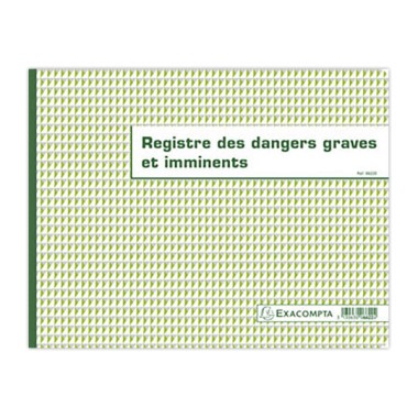 Registre des dangers graves et imminents - 24x32 cm - 20 pages - Exacompta