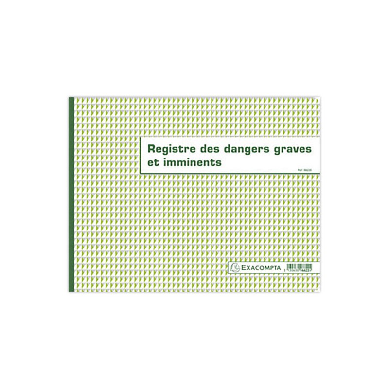Registre des dangers graves et imminents - 24x32 cm - 20 pages - Exacompta
