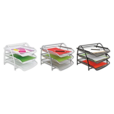 Corbeilles métalliques coulissantes MESH sur support x3 - Alba