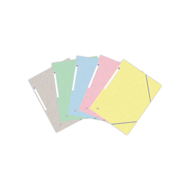 Chemises Oxford top fil+ A4 assortiment couleur pastel x10 - Oxford