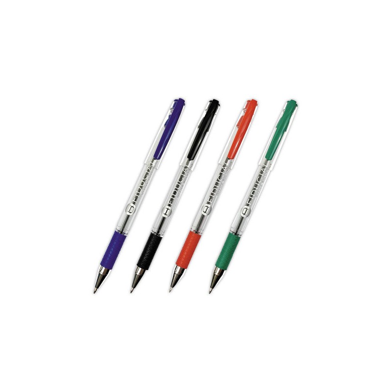 Stylo bille grip capuchon FIDUCIAL - écriture moyenne - Fiducial Office Solutions