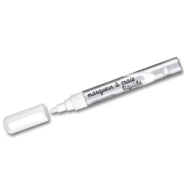 Marqueur à craie liquide blanc - Shopdeschefs