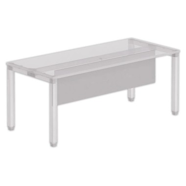 Voile de fond mélaminé L 140 aluminium - Shopdeschefs