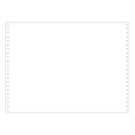 Feuilles de listing blanc 380x11"" 1pli Bandes Caroll Détachables x2000 - Exacompta