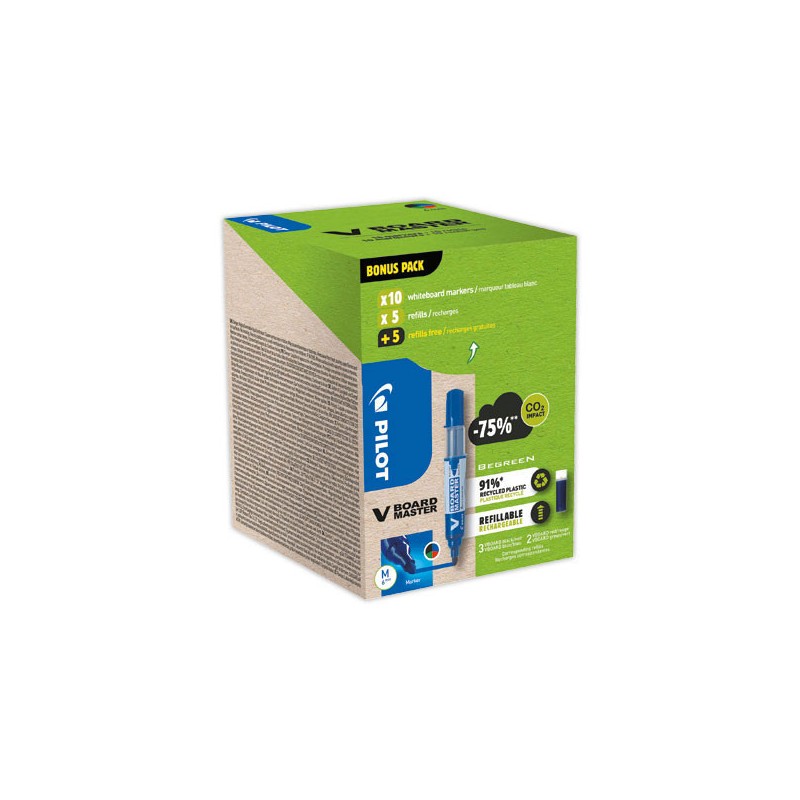 Marqueurs effaçables tableau blanc Begreen PILOT x10 - Pilot