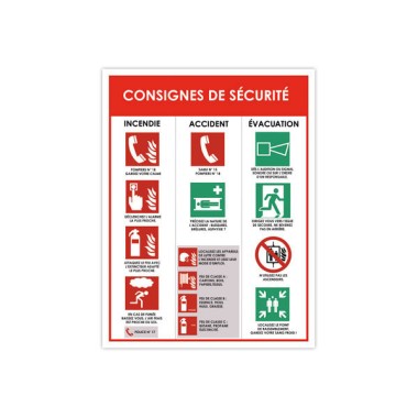 Panneau affichage consigne sécurité - Viso
