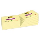 Notes repositionnables Super sticky 76x127 mm, jaune pastel x12 - Post-It Super Sticky