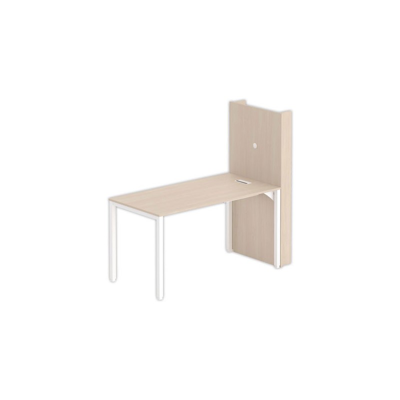 Table Multimédia 200 x 100 cm acacia /blanc - Shopdeschefs