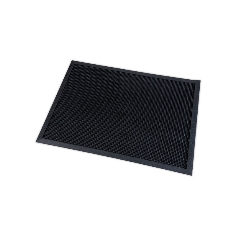 Tapis d'entrée grattant picots 60 x 80cm noir - Paperflow