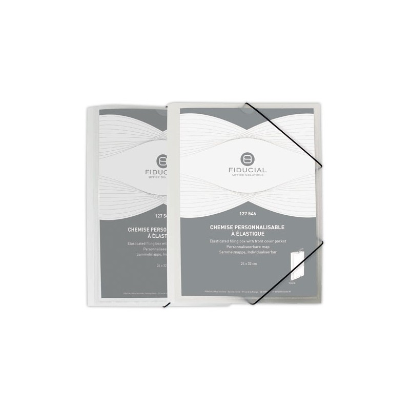 Chemise à élastiques personnalisable Fiducial en polypropylène - Fiducial Office Solutions