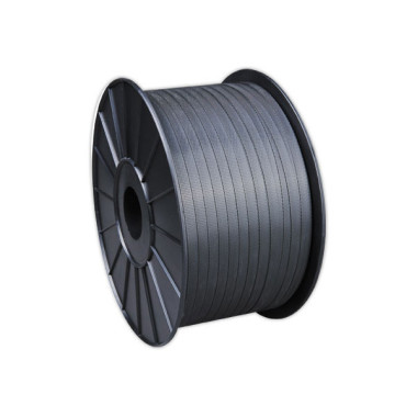 Feuillards manuels, grené, noir, polypropylène, 12mm x 2000m x2 - Shopdeschefs