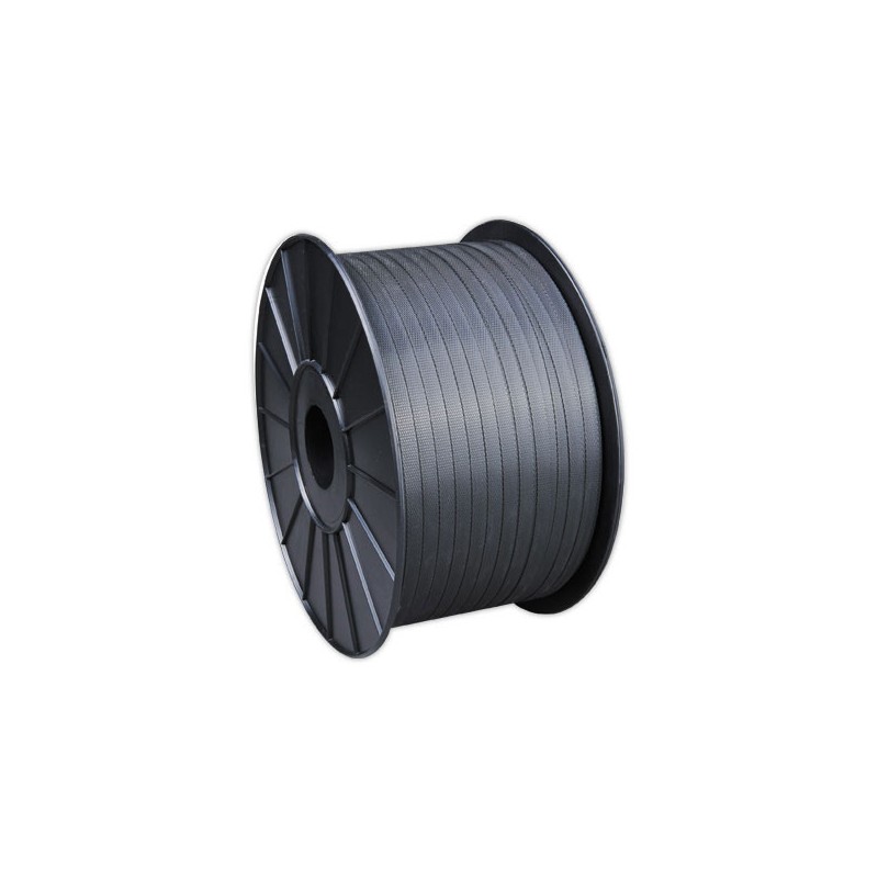 Feuillards manuels, grené, noir, polypropylène, 12mm x 1500m x2 - Shopdeschefs