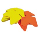 Etiquettes carton forme flêche jaune/orange 160x 240 mm - Boite de 25 x25 - Apli