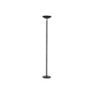 Lampadaire droit LED 24W noir+décor chromé, avec variateur - Unilux