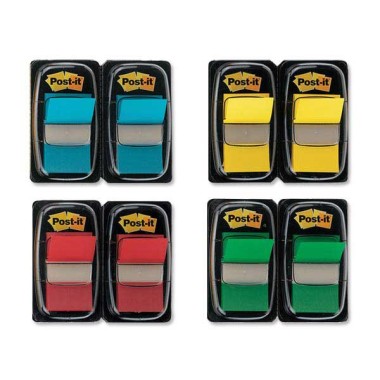 Marque-pages Post It souple 25x44 mm -par 100 x2 - 3M Post-It