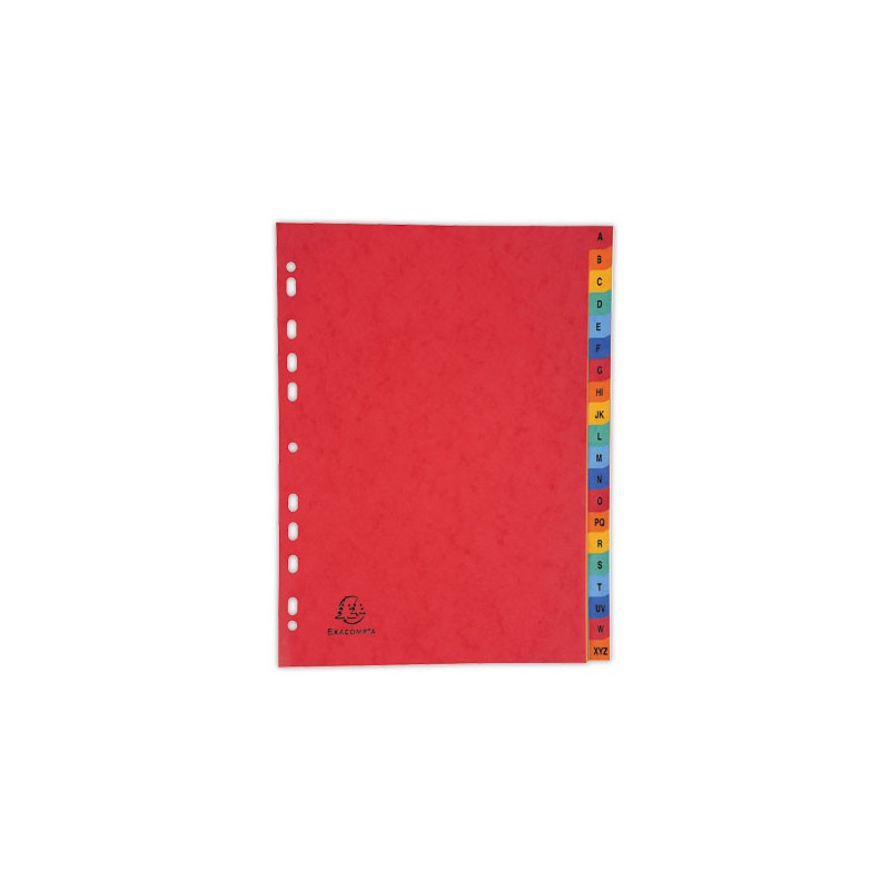 Jeu d'intercalaires Exacompta carte lustrée A4 -20 touches - Exacompta