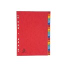 Jeu d'intercalaires Exacompta carte lustrée A4 -20 touches - Exacompta