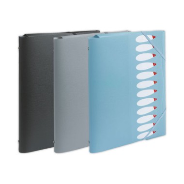 Trieur chemise 3 rabats FIDUCIAL en polypropylène - 12 positions - Fiducial Office Solutions