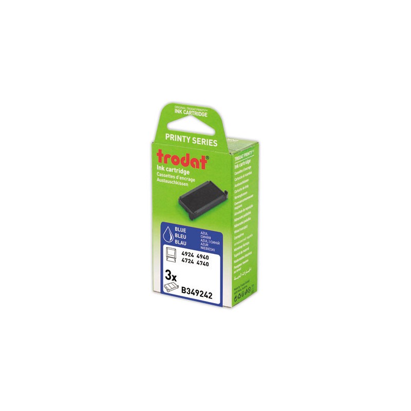 Encriers Trodat 4924 bleu x3 - Trodat