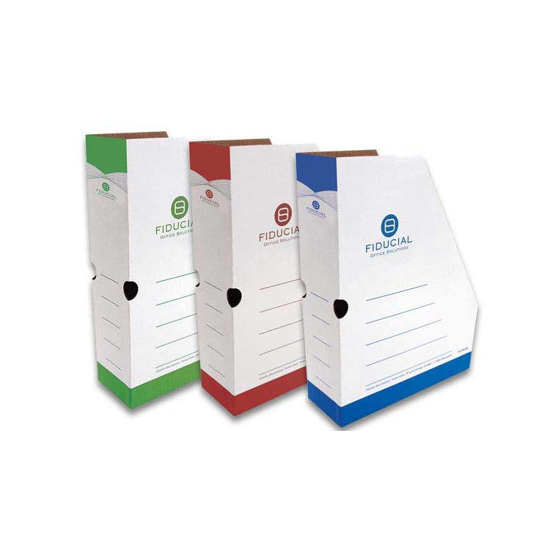 Porte-revues pliable FIDUCIAL en carton - Dos 8 cm x10 - Fiducial Office Solutions