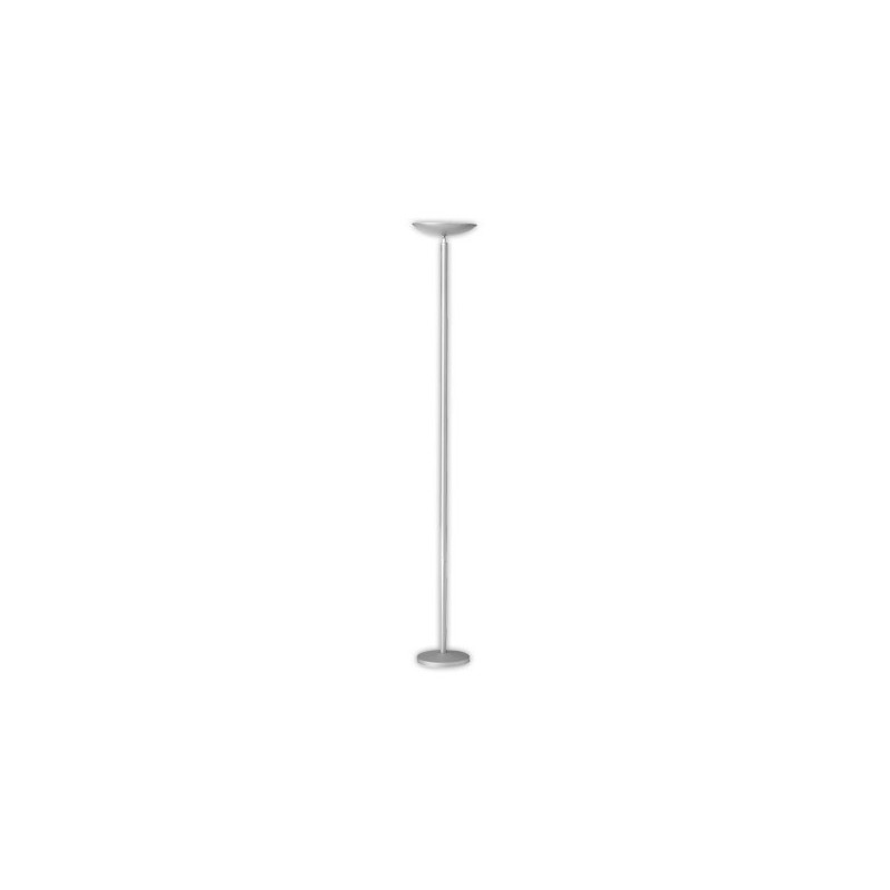 Lampadaire droit LED 24,6W argent, avec variateur - Unilux