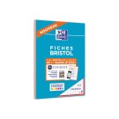 Bloc 30 feuilles de fiches bristol rouge A5 5x5 - Oxford