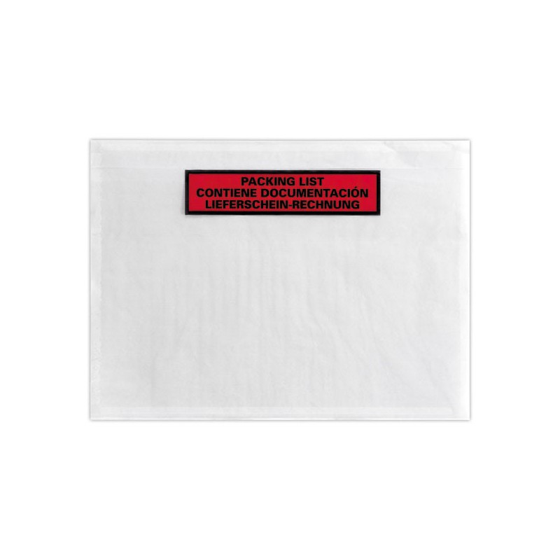 Pochettes adhésives 'DOCUMENTS CI-INCLUS' format C6 175x130 mm x100 - Shopdeschefs