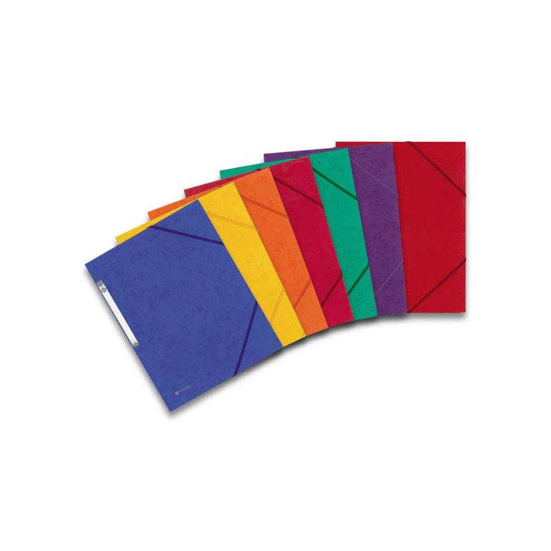 Chemise 3 rabats à élastiques FIDUCIALcarte lustrée 450 g- Dos 1,5 cm - Fiducial Office Solutions