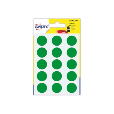 90 pastilles gommettes rondes,Ø 19 mm,vert - Avery