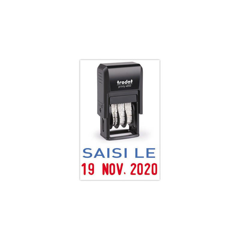 Dateur TRODAT 4850L8 - Date + texte " saisie le" - Trodat
