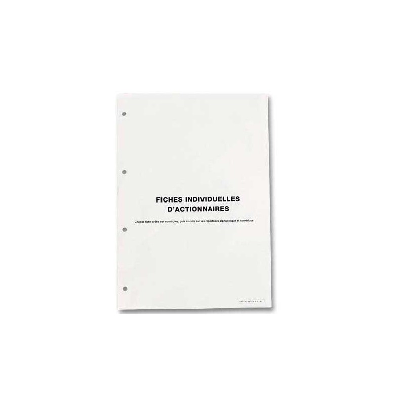 Page de garde pour classeur comptabilité des actions - Shopdeschefs