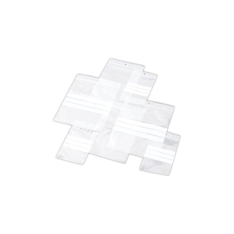 Sachets neutres avec fermeture glissière 150 x 180 mm. Transparent. x1000 - Shopdeschefs