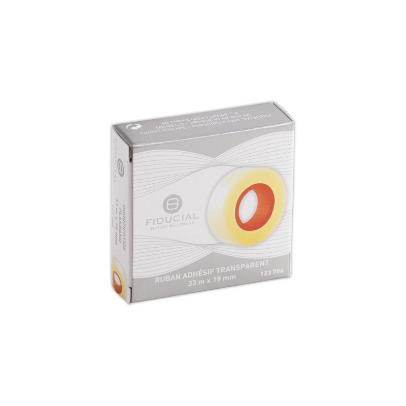 Adhésif transparent FIDUCIAL - 33 m x 19mm - Fiducial Office Solutions