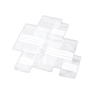 Sachets fermeture glissière 160x220 mm. Transparent + bandes blanches. x1000 - Shopdeschefs