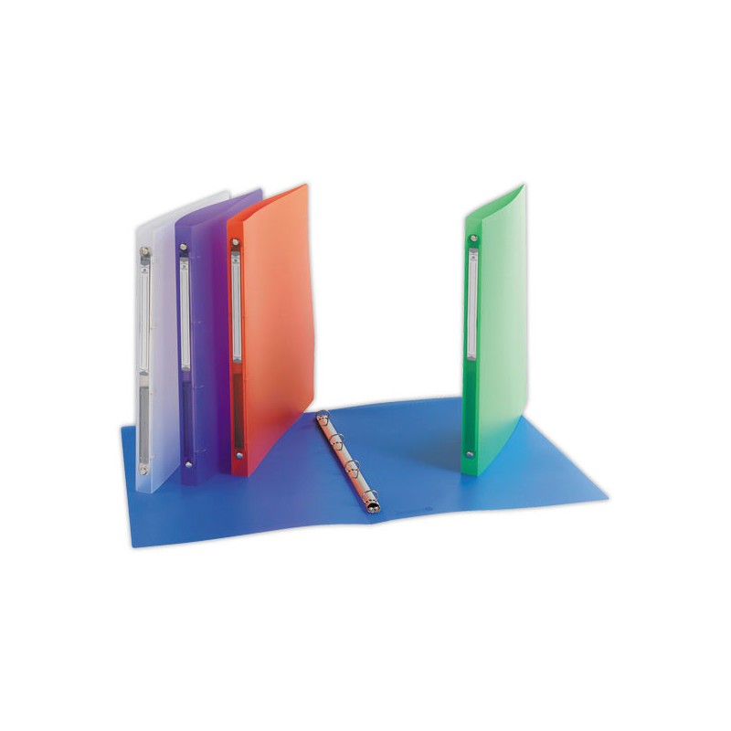 Classeur 4 anneaux FIDUCIAL translucides en polyprop souple - dos 2 cm - Fiducial Office Solutions