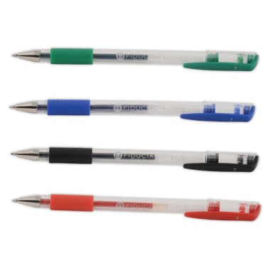 Stylo bille gel FIDUCIAL Grip avec capuchon - Ecriture moyenne - Fiducial Office Solutions