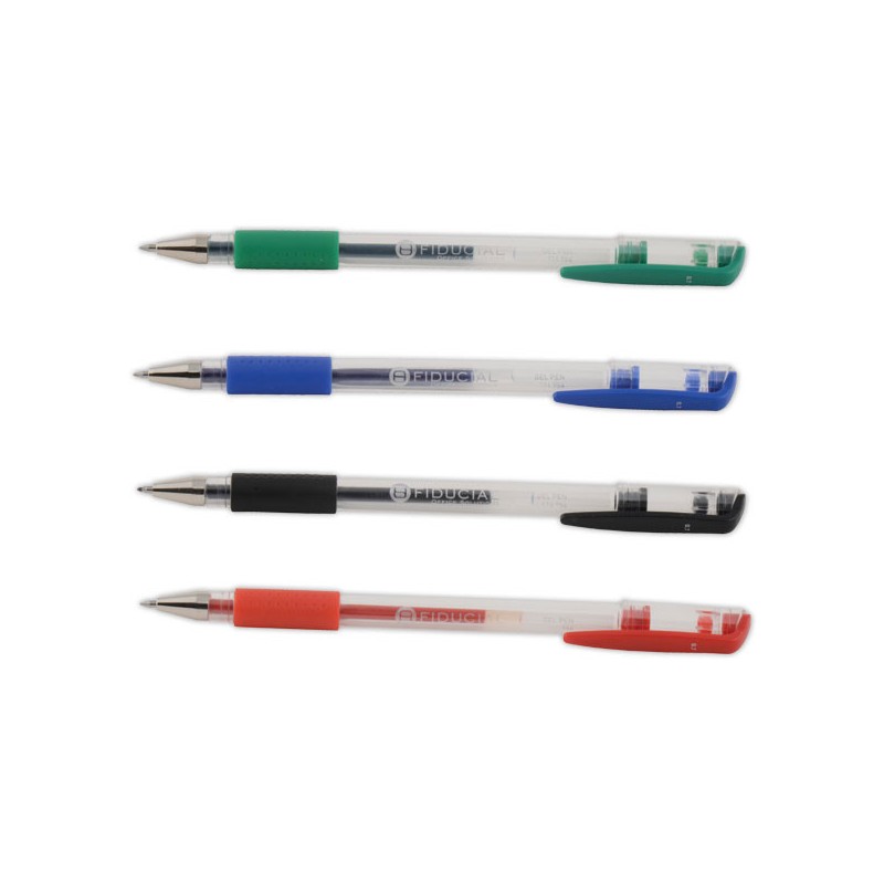 Stylo bille gel FIDUCIAL Grip avec capuchon - Ecriture moyenne - Fiducial Office Solutions