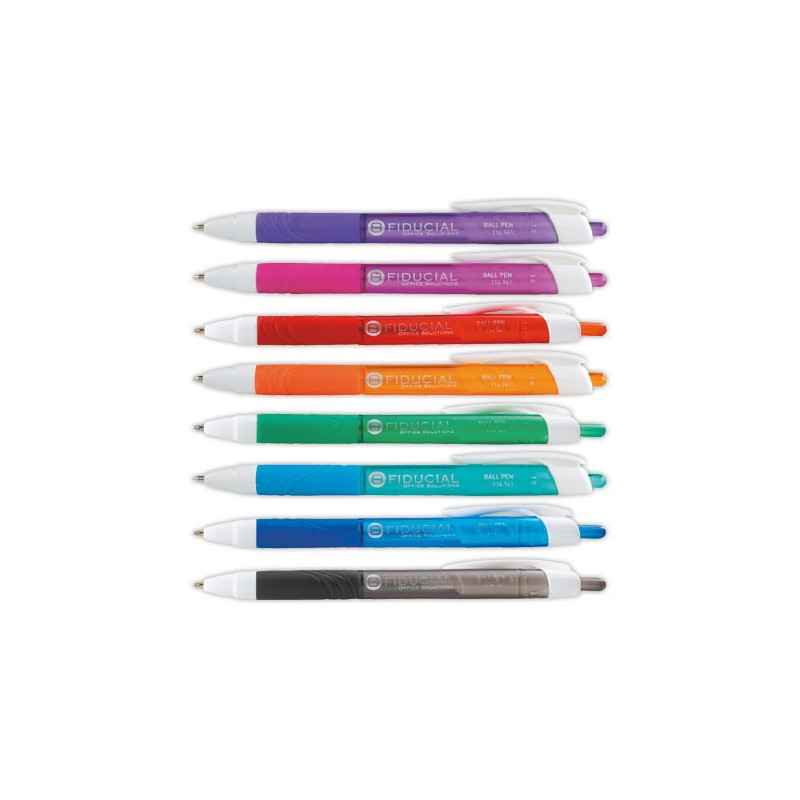Stylo bille rétractable FIDUCIAL Grip - Ecriture moyenne - Fiducial Office Solutions