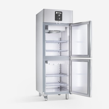 Armoire Réfrigérée Bi-Température 580L -15°C à -22°C Inox R290 2 Compartiments Dégivrage Automatique - Samaref