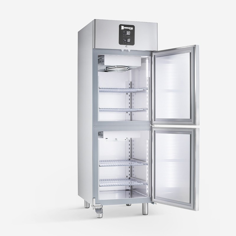 Armoire Réfrigérée Bi-Température 580L -15°C à -22°C Inox R290 2 Compartiments Dégivrage Automatique - Samaref