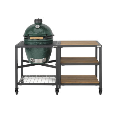 Pack MEDIUM Big Green Egg - Table Modulaire, ConvEGGtor & Roues, Cuisine Extérieure Polyvalente