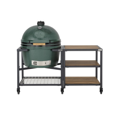 Pack Big Green Egg 2XL: Barbecue Modulaire Haut de Gamme avec Table et Accessoires – Mobilité Optimale